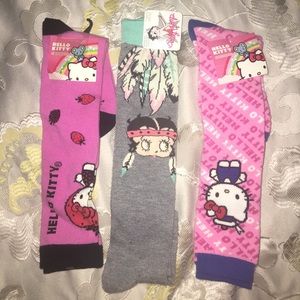 ‼️NEW Knee-High socks Hello Kitty & Betty Boop